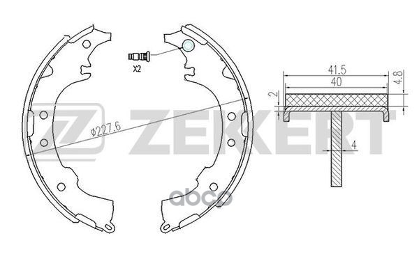 Колодки торм. бараб. задн. Daihatsu Extol 00-  Terios 97-  Toyota Picnic (M10) 96- Zekkert арт. bk-4123