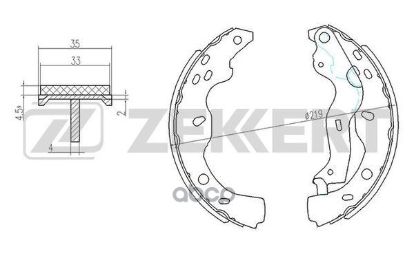 Колодки торм. бараб. задн. Fiat Sedici (FY_) 06-  Suzuki SX4 (EY GY RW) 06- Zekkert арт. bk-4154