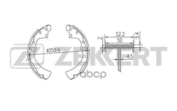 Колодки торм. бараб. задн. Nissan Caravan (E25) 01-  Pathfinder (WD21) 86-  Terrano (WD21) 87- Zekkert арт. bk-4170