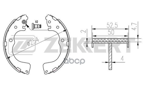 Колодки торм. бараб. задн. Mazda MPV II 99- Zekkert арт. bk-4173