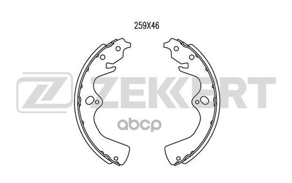 Колодки торм. бараб. задн. Kia Retona 99-  Sportage 94- Zekkert арт. bk-4253