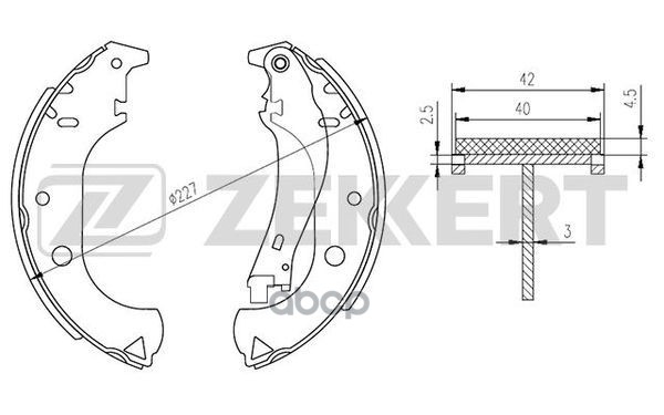 Колодки торм. бараб. задн. Fiat Siena (178_) 00- Zekkert арт. bk-4299
