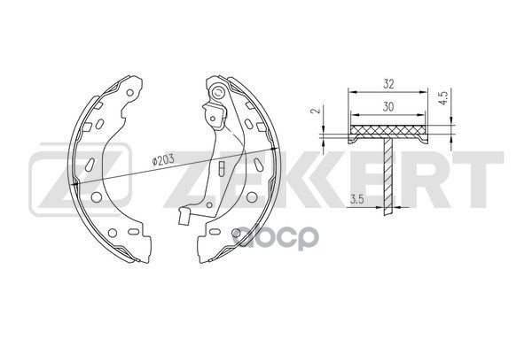 Колодки торм. бараб. задн. Smart Cabrio (450) 00-  City-Coupe (450) 98-  Fortwo (450  451) 04-  Road Zekkert арт. bk-4376