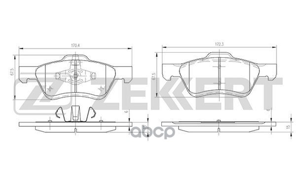 Колодки торм. диск. передн. Ford Maverick III 01-  Mazda Tribute 03- Zekkert арт. bs-1003