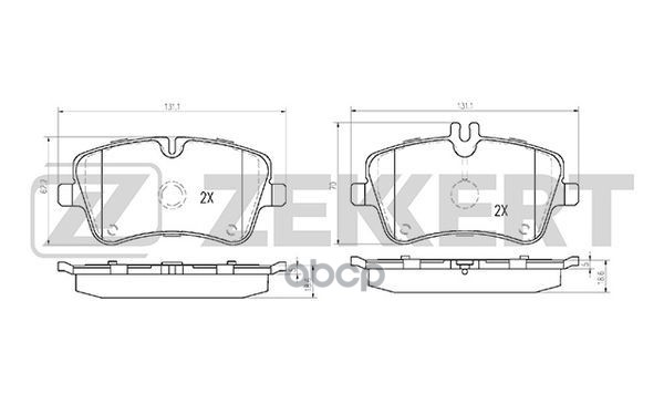 Колодки торм. диск. передн. MB C-Class (203) 00-  CLC (203) 08-  CLK (209) 02-  SLK (R171) 04- Zekkert арт. bs-1041