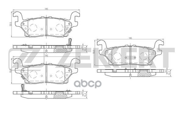 Колодки торм. диск. задн. Hummer H3 05- Zekkert арт. bs-1052