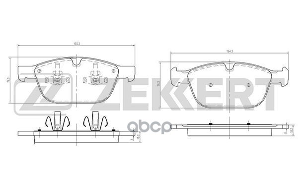 Колодки торм. диск. передн. Volvo XC60 08-  XC90 02- Zekkert арт. bs-1053