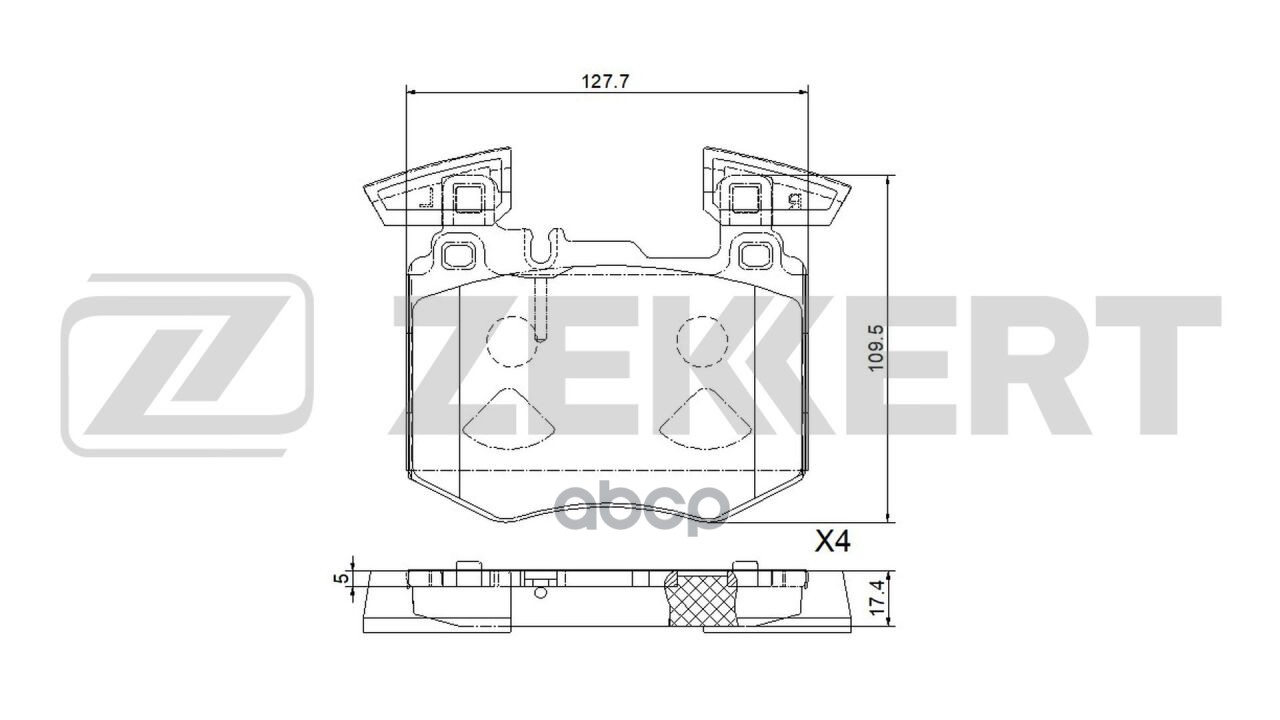 Колодки торм. диск. передн. MB GLC (253)15- Zekkert арт. bs-1054