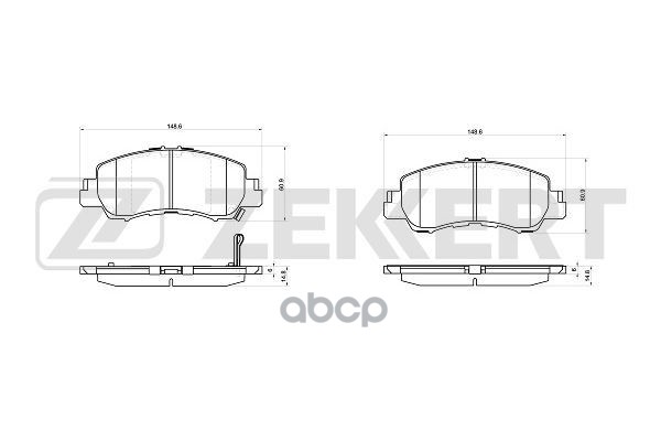 Колодки торм. диск. передн. Mitsubishi Eclipse Cross 17- Zekkert арт. bs-1077