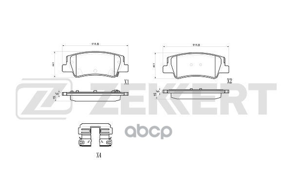 Колодки торм. диск. задн. Hyundai Sonata VIII 20-  Kia K5 V 20- Zekkert арт. bs-1078
