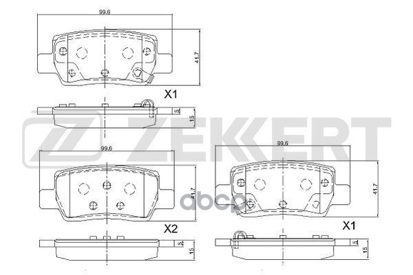 Колодки торм. диск. задн. Kia Seltos 19- Zekkert арт. bs-1123
