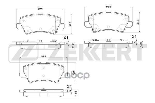 Колодки торм. диск. задн. Hyundai i30 II III 13-  Kia Ceed III 18-  Optima IV 15-  Soul II 13-  Ssan Zekkert арт. bs-1133