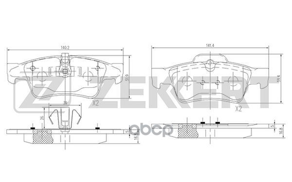 Колодки торм. диск. задн. MB G-Class (W463) 12-  GL (X164) 06-  ML (W164) 05-  R-Class (251) 05- Zekkert арт. bs-1145