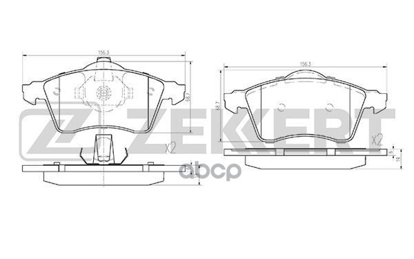 Колодки торм. диск. передн. VW Transporter IV 90- Zekkert арт. bs-1157