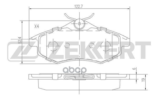 Колодки торм. диск. передн. Citroen C2 03-  Citroen C3 02- Zekkert арт. bs-1235