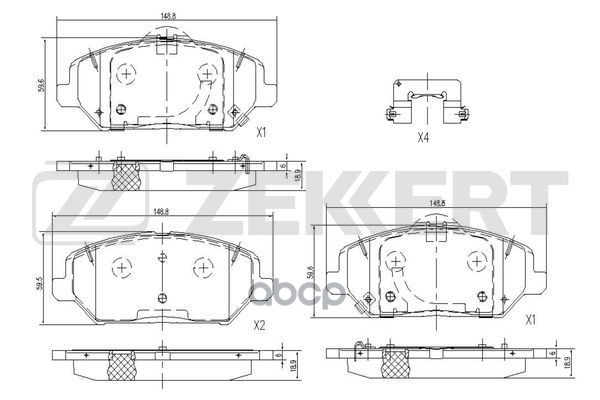 Колодки торм. диск. передн. Hyundai i30 III 16-  Kia Ceed III 18-  ProCeed 18-  XCeed 19- Zekkert арт. bs-1236