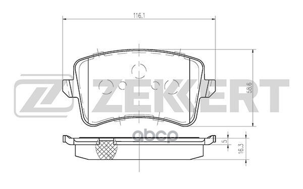 Колодки торм. диск. задн. Audi A4 IV 07-  A5 07-  Q5 10- Zekkert арт. bs-1243