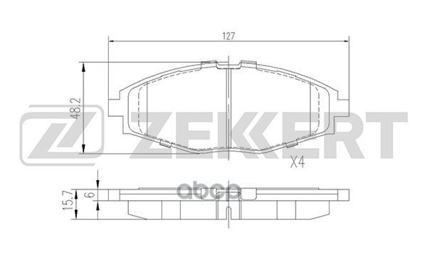 Колодки торм. диск. передн. Chevrolet Spark (M200) 05-  Daewoo Lanos (KLAT) 97-  Matiz (M100) 98-  M Zekkert арт. bs-1285