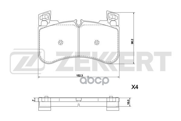 Колодки торм. диск. передн. Land Rover Defender 19-  Discovery V 16-  Range Rover IV 12-  Range Rove Zekkert арт. bs-1312