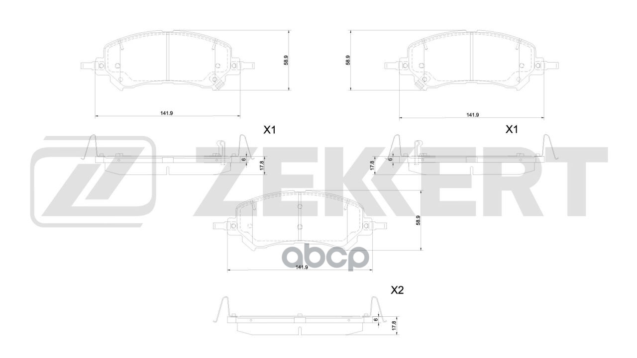 Колодки торм. диск. передн. GAC GS5 18- Zekkert арт. bs-1360