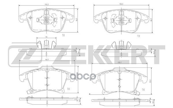 Колодки торм. диск. передн. Ford Galaxy 15-  Mondeo V  14-  S-Max 15- Zekkert арт. bs-1363