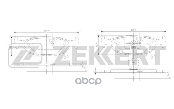 Колодки торм. диск. задн. Alpina B6 (E21) 78-  BMW 3 (E30) 82-  5 (E28) 81-  6 (E24) 76-  Z1 88- Zekkert арт. bs-1385