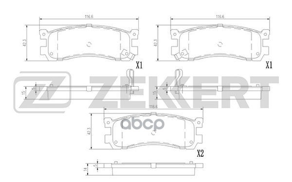 Колодки торм. диск. задн. Mazda MPV 96- Zekkert арт. bs-1391