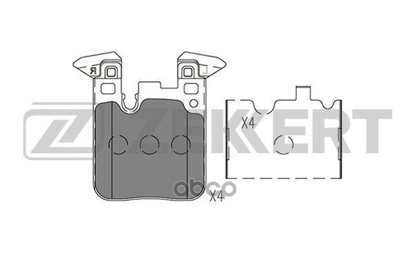 Колодки торм. диск. задн. BMW 1 (F20 F21) 11-  2 (F22 F23 F87) 12-  3 (F30 F31 F34 F80) 11-  4 (F32 Zekkert арт. bs-1402