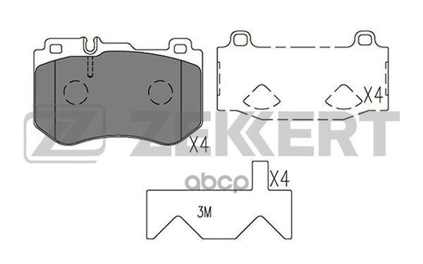 Колодки торм. диск. передн. MB C-Class (205) 13- Zekkert арт. bs-1412