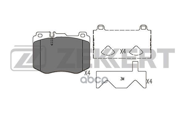 Колодки торм. диск. передн. MB C-Class (205) 14-  CLS (C257) 18-  E-Class (238) 17-  E-Class (213) 1 Zekkert арт. bs-1414