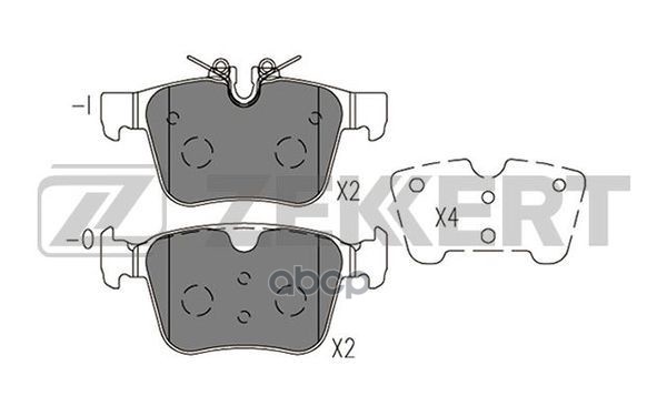 Колодки торм. диск. задн. Volvo S90 II 16-  V 60 II 19-  V90 II 16-  XC60 II 17-  XC90 II 14-  Land Zekkert арт. bs-1420