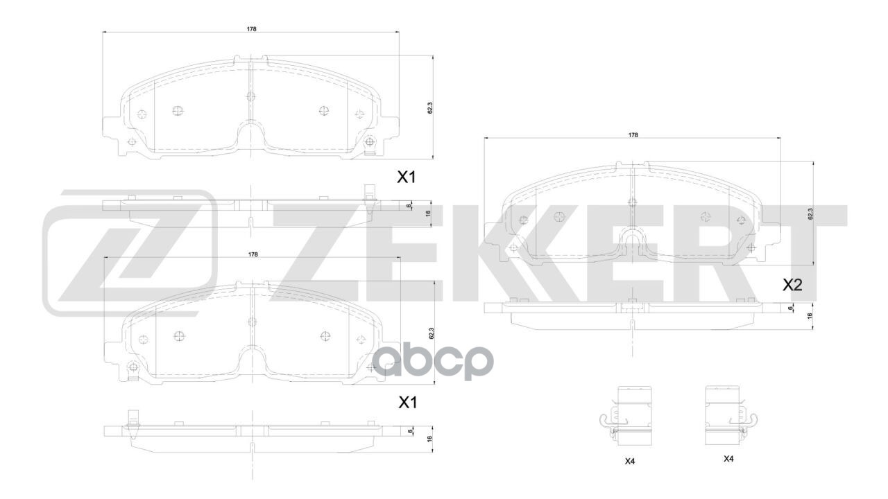 Колодки торм. диск. передн. Chevrolet Traverse II 20-  Colorado 19- Zekkert арт. bs-1426