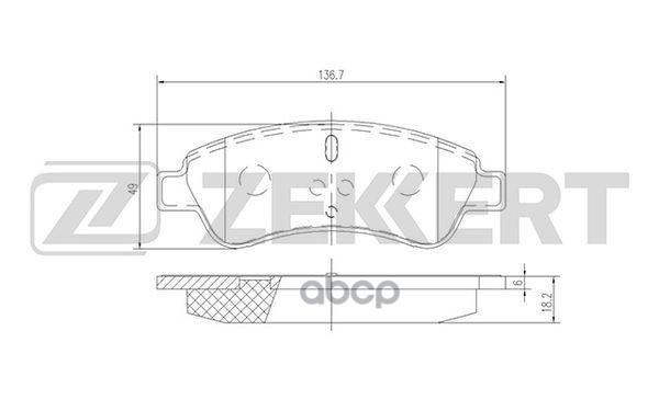 Колодки торм. диск. передн. Citroen Berlingo (M_  B9) 96-  C3 02-  C4 04-  Xsara Picasso (N68) 00- Zekkert арт. bs-1434