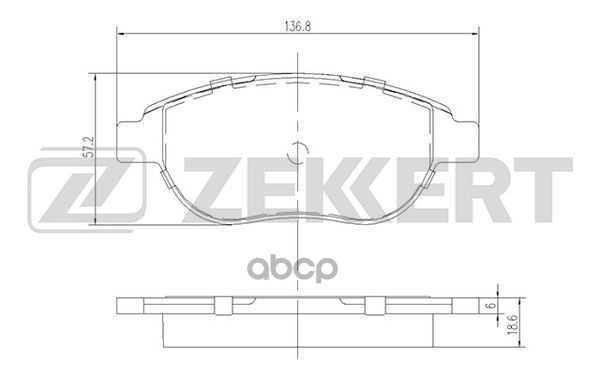 Колодки торм. диск. передн. Citroen Berlingo 98-  C3 02-  C4 04-  Peugeot 206 03-  207 06-  307 00- Zekkert арт. bs-1447