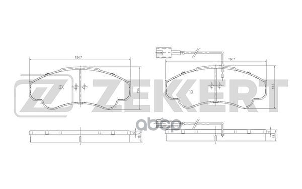 Колодки торм. диск. передн. Citroen Jumper (230_ 244 Z_) 99-  Fiat Ducato (230_ 244 Z_) 01-  Peugeot Zekkert арт. bs-1459