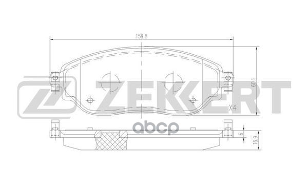 Колодки торм. диск. передн. Opel Vivaro B 14-  Renault Trafic III 14- Zekkert арт. bs-1523