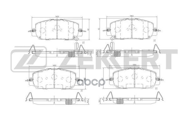 Колодки торм. диск. передн. Honda CR-V V 16-  Honda Clarity 16- Zekkert арт. bs-1528