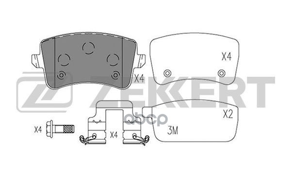 Колодки торм. диск. задн. Audi A4 07-  A5 07-  Q5 08- Zekkert арт. bs-1575