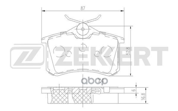 Колодки торм. диск. задн. Audi A6 II 99-  A8 98-  Citroen C4 II 11-  C8 02-  Berlingo I-II 02-  Ford Zekkert арт. bs-1687