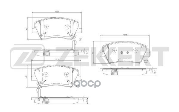 Колодки торм. диск. передн. Hyundai Elantra V-VI 15- Zekkert арт. bs-1701