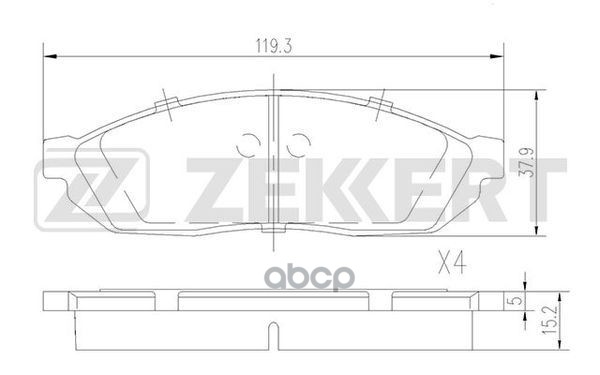 Колодки Торм. Диск. Передн. Honda Civic I-Ii 79-  Suzuki Alto (0S Ec) 82-  Super Carry (Ed) 85- Zekkert арт. bs-1770