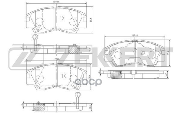 Колодки торм. диск. передн. Mitsubishi L200 II 86-  L300/Delica II 86-  L300 III 86-  Pajero 87-  Pa Zekkert арт. bs-1858