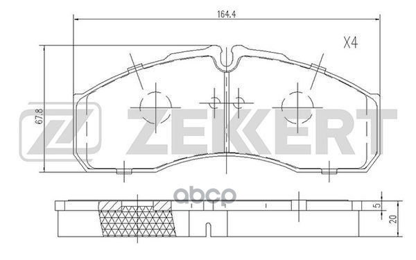 Колодки торм. диск. передн. Nissan Atleon 00-  Cabstar (TL_ VL_) 98- Zekkert арт. bs-1883