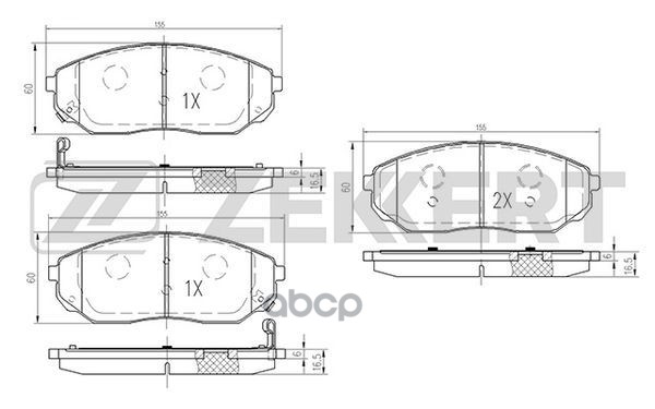 Колодки торм. диск. передн. Kia Sorento 02- Zekkert арт. bs-1917