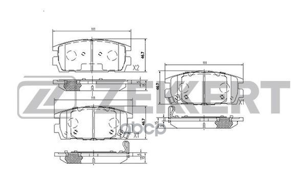 Колодки торм. диск. задн. Hyundai Terracan 01- Zekkert арт. bs-1937