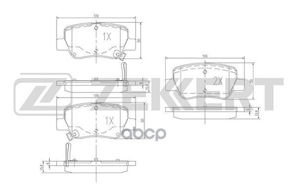 Колодки торм. диск. задн. Toyota Avensis (T270) 08- Zekkert арт. bs-1946