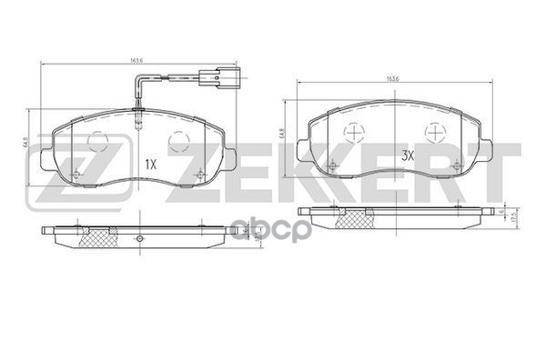 Колодки торм. диск. передн. Nissan NV 400 (X62 X62B) 11-  Opel Movano B 10-  Renault Master III 10- Zekkert арт. bs-1951