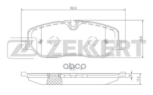 Колодки торм. диск. передн. Land Rover Discovery III-IV 04-  Range Rover III 02-  Range Rover Sport Zekkert арт. bs-1963