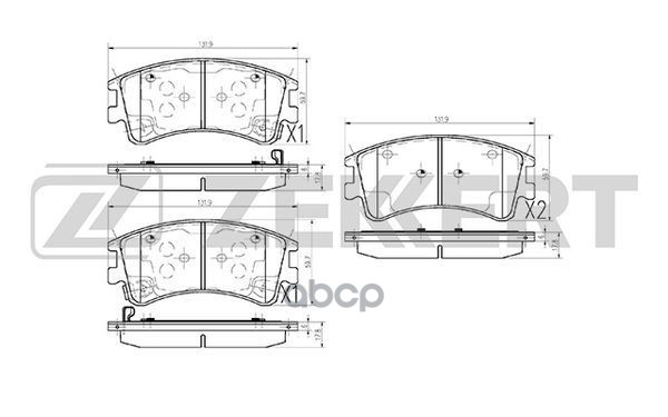 Колодки торм. диск. передн. Mazda 6 02- Zekkert арт. bs-2064