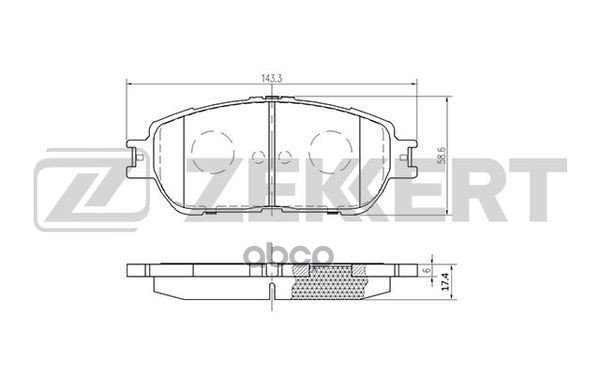 Колодки торм. диск. передн. Toyota Camry (V30) 01-  Previa (R30  R50) 00-  Windom (V30) 01- Zekkert арт. bs-2081